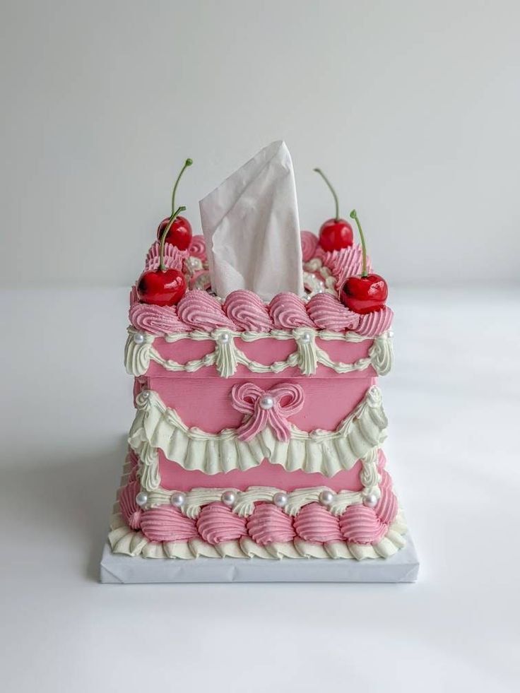cake tissue box holder etsy